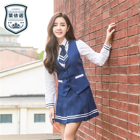 Brand LEHNO High Quality Girls School Uniform College Uniforms High ...