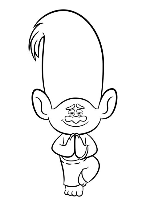 Trolls Coloring pages to download and print for free