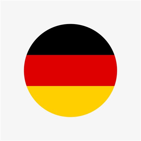 Round german flag vector icon isolated on white background. The flag of ...