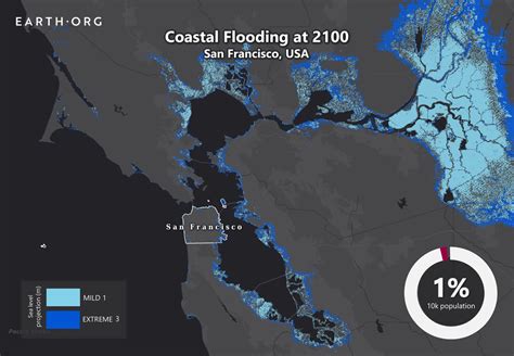 Sea Level Rise Projection Map - San Francisco Bay | Earth.Org