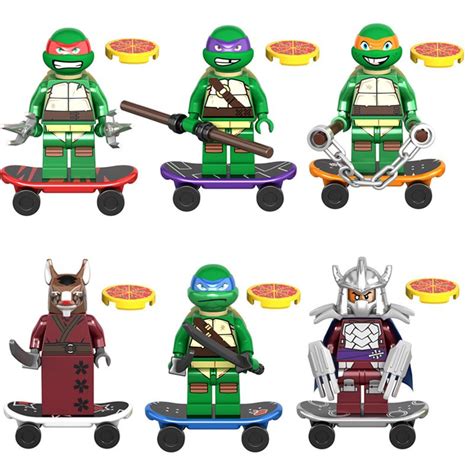 Teenage Mutant Ninja Turtles 2 character Minifigures Lego Compatible ...