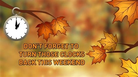 Turning the clocks back this weekend & why