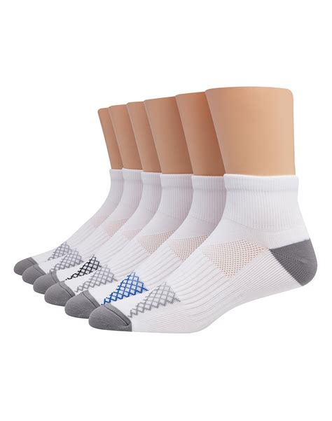 Hanes Mens X-Temp™ Performance Ankle Socks 6-Pack - Apparel Direct ...