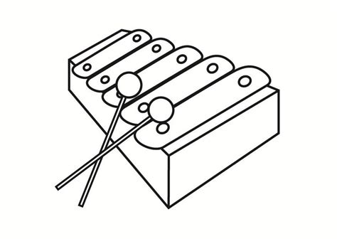 Coloring Page xylophone - Free printables - Img 23293