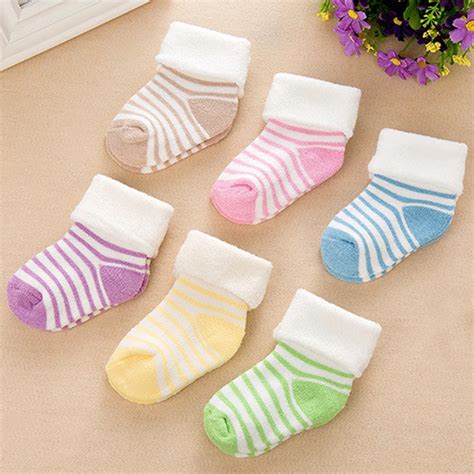 1 Pair Elastic Cotton Baby Socks Breathable Newborn Floor Socks Infant ...