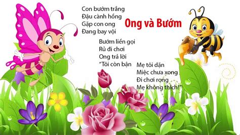 Bài Thơ Ong Và Bướm, Con Bướm Trắng [Hình Ảnh + Giáo Án]