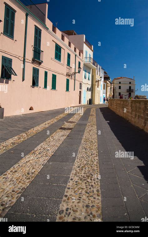 The old town of Alghero, Sardinia Stock Photo - Alamy