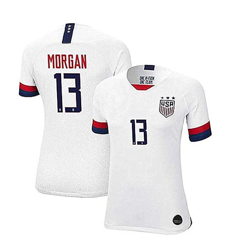 Alex Morgan Jersey #13 2019 USA National Team Womens Home Soccer Jersey ...