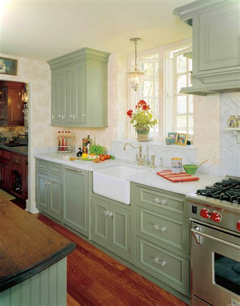 Kitchen Designs With Green Cabinets - Image to u