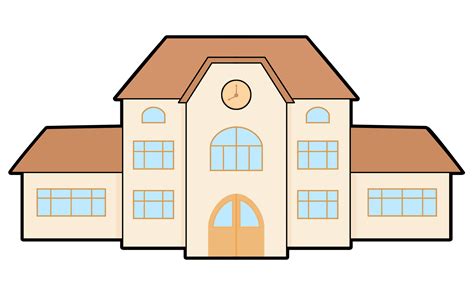 Cartoon School Building Clipart | Free download on ClipArtMag