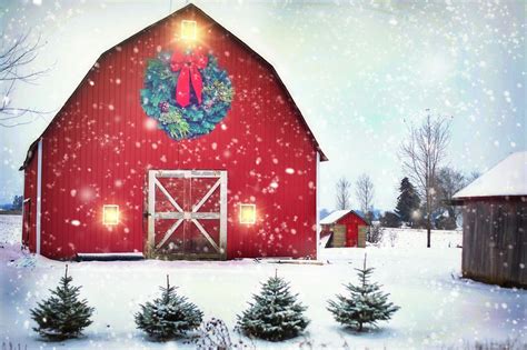 Barn Red Christmas - Free photo on Pixabay