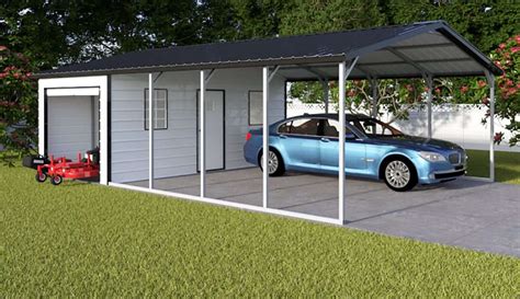 Metal Shed and Carport Combo Unit | Eagle Carport