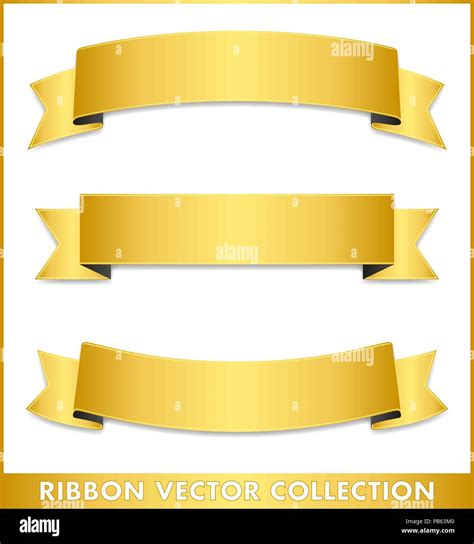 Gold Ribbon Vector Collection Stock Vector Image & Art - Alamy