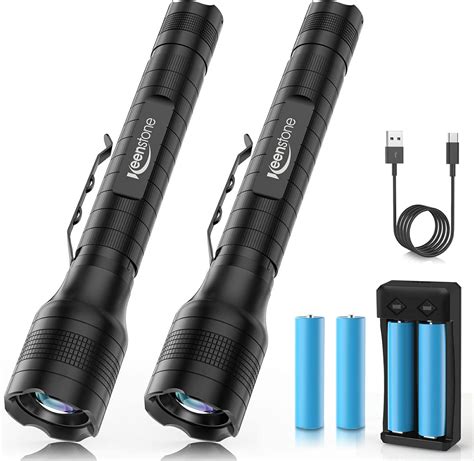 Keenstone Rechargeable Flashlight, Flashlights LED High Lumens ...