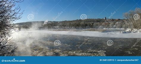 Sherbrooke Quebec Canada, Winter Landscape Cold Temperature Frozen ...