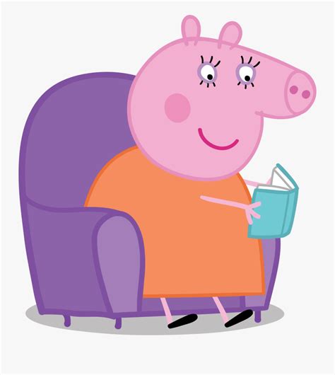 Peppa Pig - Peppa Pig Reading A Book , Free Transparent Clipart ...