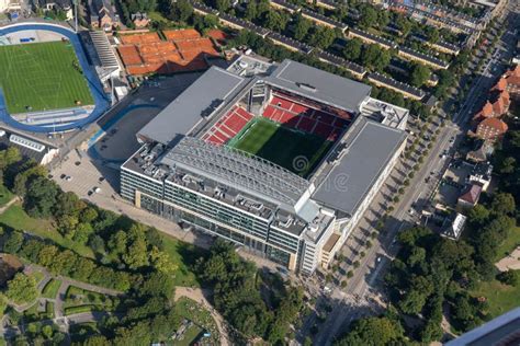 Aerial View of Parken Stadium in Copenhagen, Denmark Editorial Photo ...