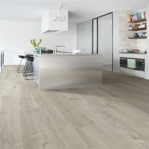 Quickstep Impressive 8mm Soft Grey Oak Waterproof Laminate Flooring ...