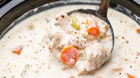 Slow Cooker Creamy Chicken Soup - The Stay At Home Chef