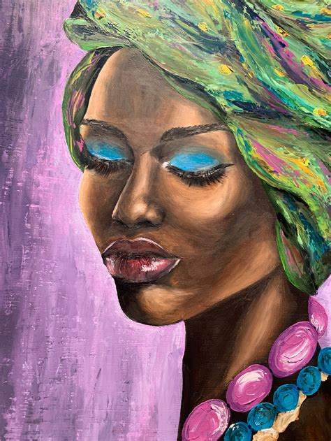 Woman Portrait Original Oil Painting African American Women | Etsy