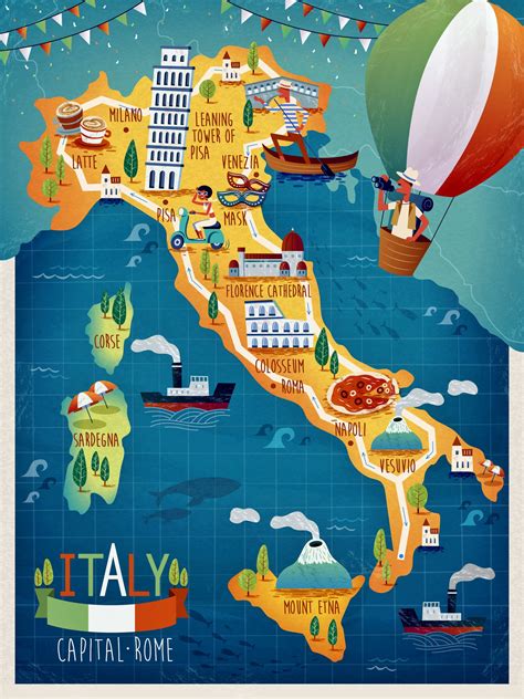 Italy Attractions Map