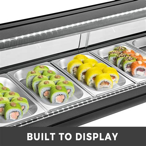 Sushi Showcase Countertop Sushi Cooler Display Case 0-12℃ Sushi Bar ...