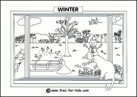 Printable Winter Scene Coloring Pages - Coloring Home