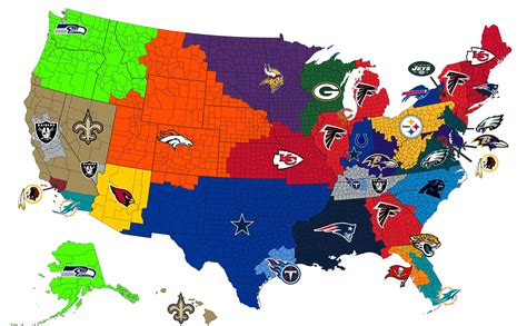 States With Nfl Teams Map Map 2023 - Printable Map Of The US