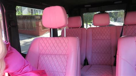 Trisha Paytas’ G-Wagon interior | Pink car, Wagon r, Pink color