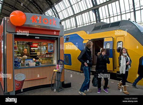 Amsterdam train station railway Netherlands Dutch Stock Photo - Alamy