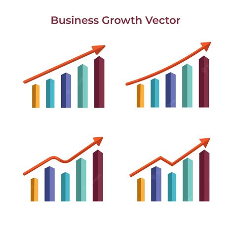 Premium Vector | Business growth chart and graph vector illustration.