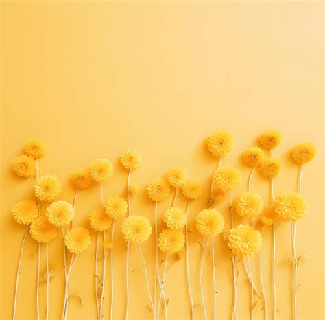 Bright yellow flowers on yellow background flowers background pastel ...