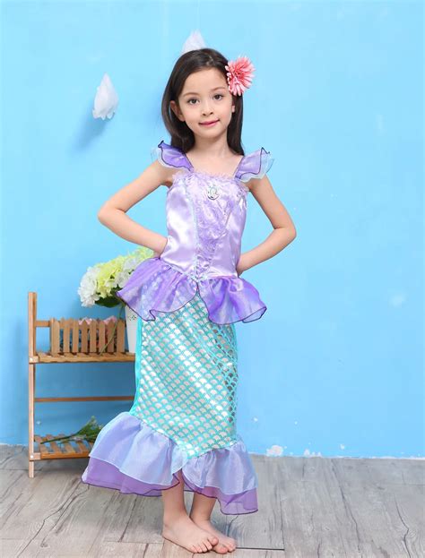 Mermaid Cute Dress Kids Dress 2017 Kids Girl Princess Dress Kids ...