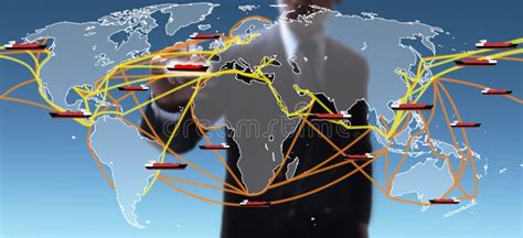 World shipping routes map stock image. Image of global - 29032045