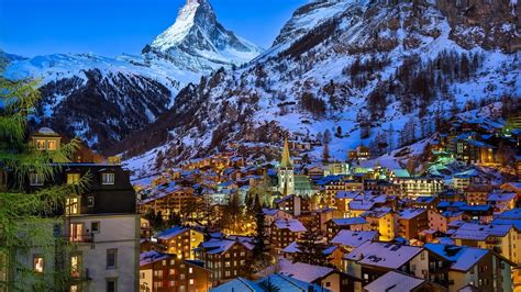 Winter at Zermatt Valley Switzerland