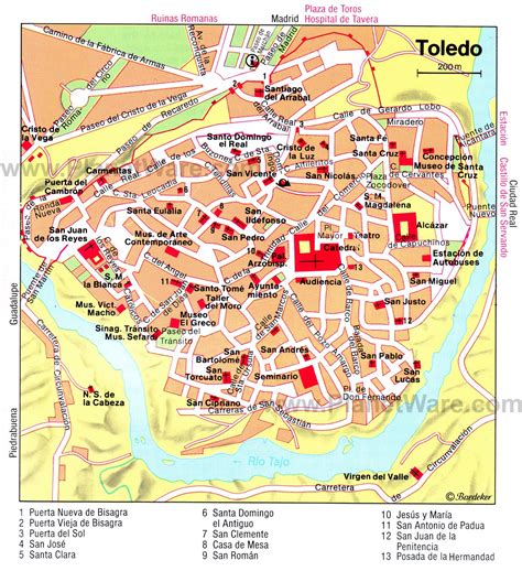 TOLEDO SPAIN MAP - Imsa Kolese