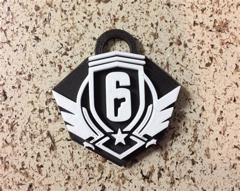 3D Printed Diamond Rank Charm - R6 Siege by Lycan004 | Pinshape