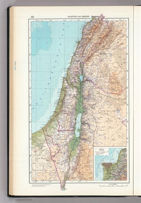 151. Palestine and Lebanon. The World Atlas. - David Rumsey Historical ...