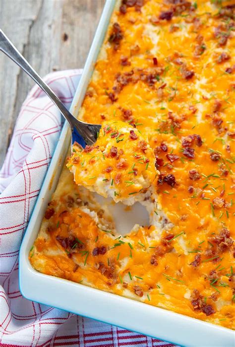 Baked Cheesy Potato Casserole - The Kitchen Magpie