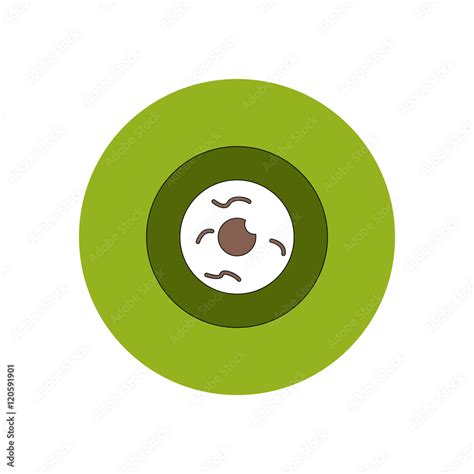 Vector illustration in flat design Halloween icon eyeball Stock Vector ...