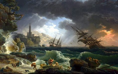 Claude-Joseph Vernet - A Shipwreck In Stormy Seas (1773) : r/museum