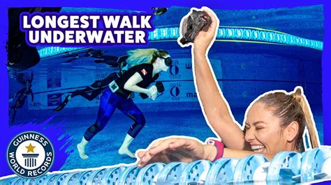 Longest underwater walk with one breath! - Guinness World Records - YouTube