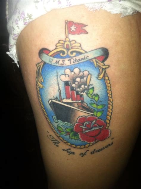 Titanic tattoo done in Pirate’s Cove in Miami, FL by Lucky. Obsessed ...