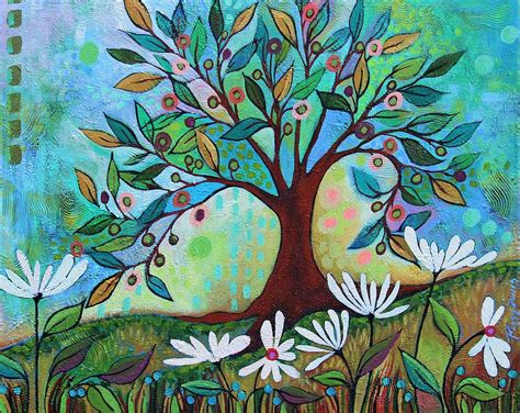 Whimsical Tree Painting by Peggy Davis