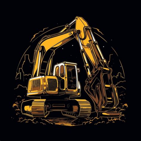 Premium Vector | Excavator Silhouette vector