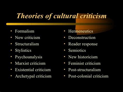 Cultural Criticism