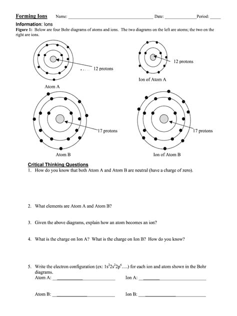 Formation Of Ions Worksheet - Fill Online, Printable, Fillable, Blank ...