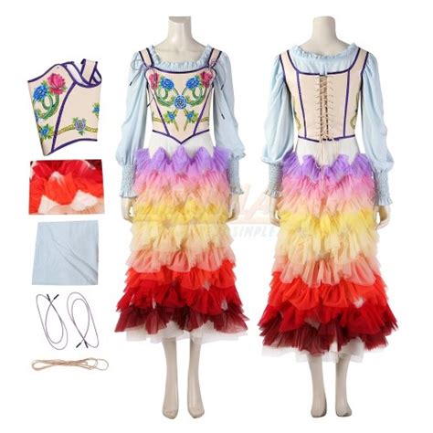 Lucy Gray Baird Rainbow Cosplay Costume The Hunger Games Cosplay