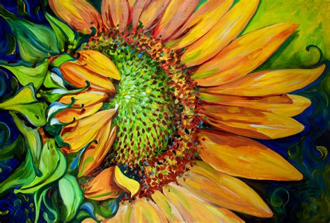 DAILY PAINTERS MARKETPLACE: Original oil Painting ~ SUNFLOWER ~ Artist ...