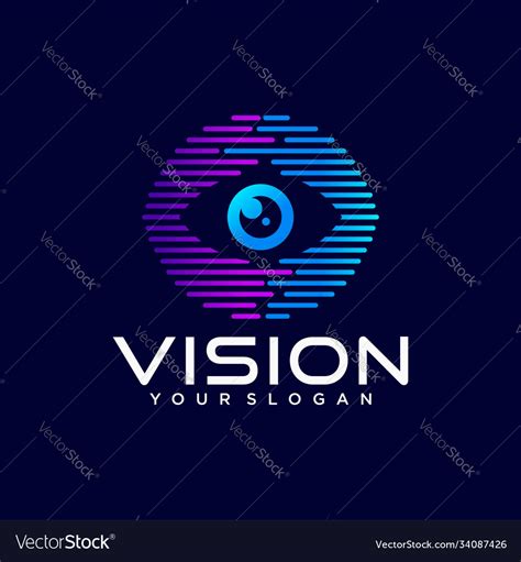 Vision logo design template Royalty Free Vector Image